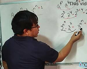 I was teachin' erotic math simplification to my nerdy brown-eyed student in bedroom it got wild