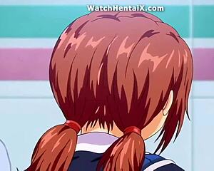 Anime Hentai Student Licks Curvy Mature Women's Big Tits Outdoors