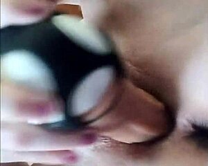 whoa this large thick dildo is stretching her wet pussy so good