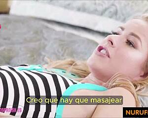 padrastro sneaks in during massage taking advantage of her taboo