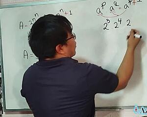 I was teachin' erotic math simplification to my nerdy brown-eyed student in bedroom it got wild