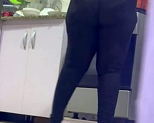 hidden cam catches housekeeper's fat bbw ass peeking