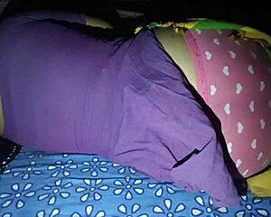 desi housewife sleeps cute with her massive jiggling ass stealing the show