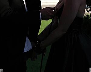 hey jenna's cuffed up tight and taking that monster cock deep