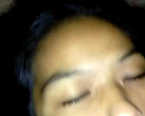 pretty shaved pussy girl sucks cock first time creampie orgasm