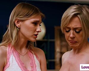 Does Big Tits Cougar Stepmom Tongue Teen Stepdaughter Wild?