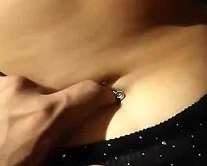 A couple dives into an intense navel massage that builds to a shuddering orgasm for her