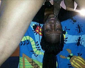 Black Amateur Gal Face Fucked Hard by Horny Cock