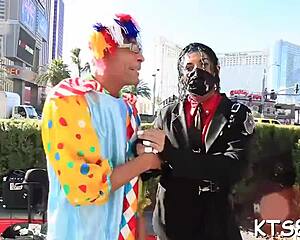 Ladyboy Anal Contest with Monster Cock Penetration and Ass Licking