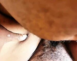 my little squirting won't stop even with this monster cock stretching big pussy lips