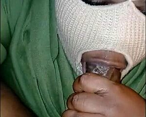 super sloppy deepthroat from masked brunette gagging on huge cock cumshot