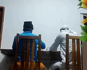 filming this curvy latina restaurant whore getting fucked hard in miniskirt