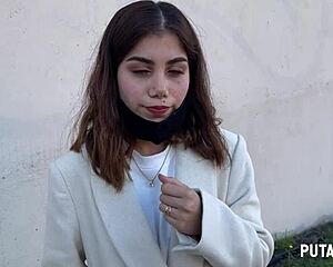 putalocura catches steamy latina marina gold sucking cock on street then wet pussy ride