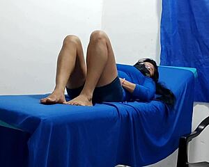 Stepmom's Curvy Big Natural Tits and Huge Ass Shake as She Strips Lingerie Off Revealing Open Pussy!