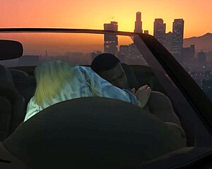 in gta 5, franklin calls up a hooker for car sex service on the street