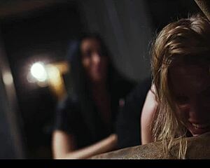 blonde cutie hypnotized into vampire slave submits to intense lesbian domination and wet pussy licking