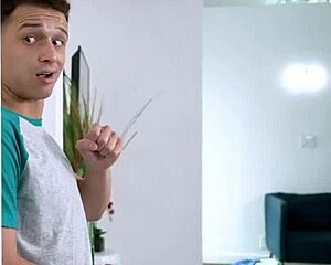 stepmom spies on stepson then asks for anal in private