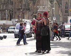 Alt mistress binds flashes and fucks spanish babe publicly in outdoor disgrace