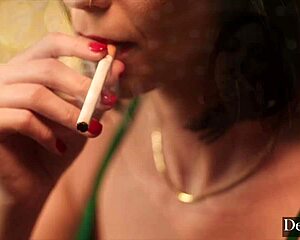 tiny brunette aubrey sinclair bends over deepthroats then rides hard cock cowgirl style all night in heels and lingerie