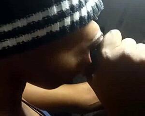 Beautiful black teen 18+ deepthroats and slurps my cock sloppy wet