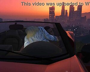 in gta 5, franklin calls up a hooker for car sex service on the street