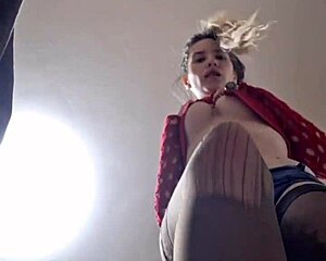 Wanna see hot teen Elza Kom gagging deep on cock choking in cage heels pretty braces?