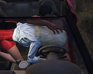 in gta 5, franklin calls up a hooker for car sex service on the street
