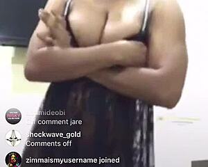 Black African girl's big tits and ass got me hooked 😍🍑🔥