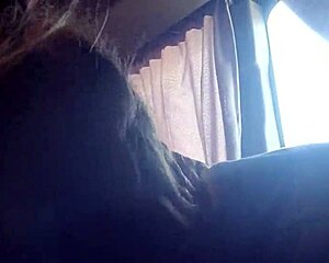 that pissed off slut blows a stranger right on the bus