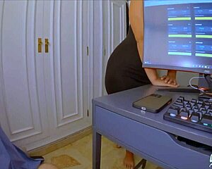 stepmom sneaks into stepson's car after deepthroat blowjob and swallows cum