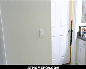 quarantined rebecca vanguard pranks boyfriend into orgasm pov fuck