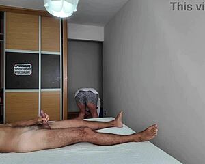 i jerk off right in front of the curvy brunette hotel cleaning lady 😈🍆💦