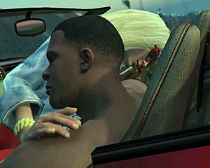 in gta 5, franklin calls up a hooker for car sex service on the street