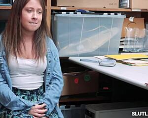 officer tony rubino, wanna join my raunchy handjob fingering after catching me steal? says nerdy mckenzie mae