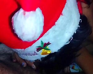 mi hijastra's incredible christmas gift blows my mind young brunette