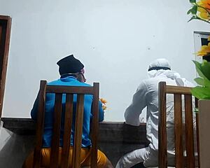 filming this curvy latina restaurant whore getting fucked hard in miniskirt