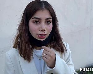 putalocura catches steamy latina marina gold sucking cock on street then wet pussy ride