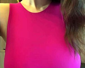 Stepmom Sucks And Milks Her Massive Natural Tits On Webcam