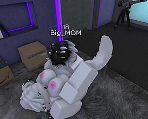roblox gamer bends over for intense doggystyle blowjob action