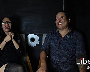 cornudo watches his skinny latina hotwife suck strangers cock first time at gloryhole