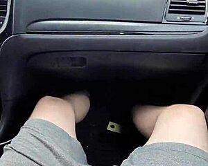 aww i gave him public car handjob till cumshot in my mouth