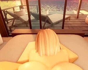 roblox rule34 busty blonde teen gets pounded by stepdad at beach resort