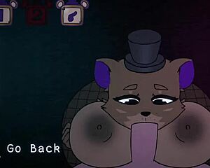 Curvy Furry Fuzzboobs Freddy Delivers Epic Titjob in Game