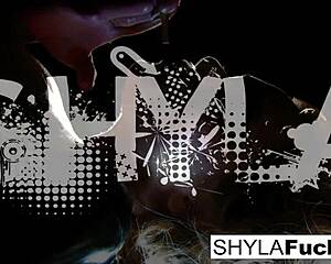 sexy shyla stylez smokes while teasing her big tits and pussy