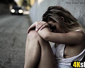 Teen bends over for rough doggystyle tit bounce