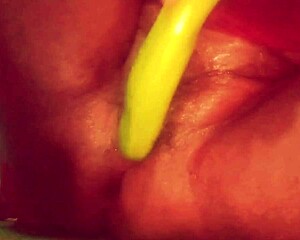 asian village chick rams brinjal deep in her wet shaved pussy on the ranch