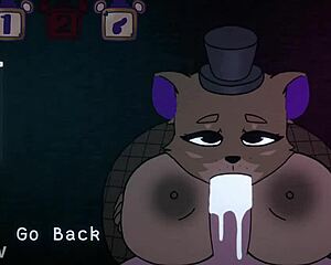 Curvy Furry Fuzzboobs Freddy Delivers Epic Titjob in Game