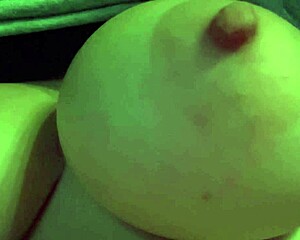 italian milf artemisia love bounces big natural tits nipples closeup slow motion