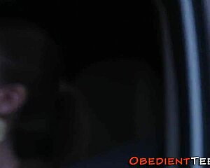 bound cfnm teen dominated by monster cock deepthroat and facial