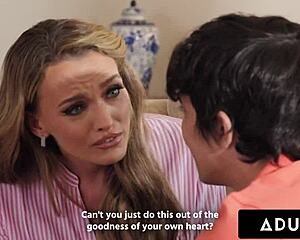 Pristine Edge bends over, trading her wet milf pussy for chores from stepson